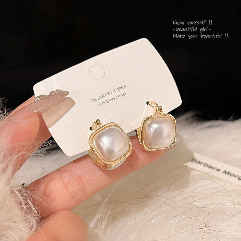 Earring Clip Light Luxury Niche High End Design Double Sided Geometric HXEA1578