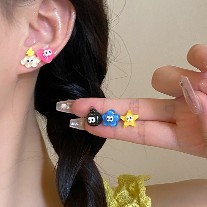 Earring Stud Dopamine Candy Color Funny Cute Small HXEA1605