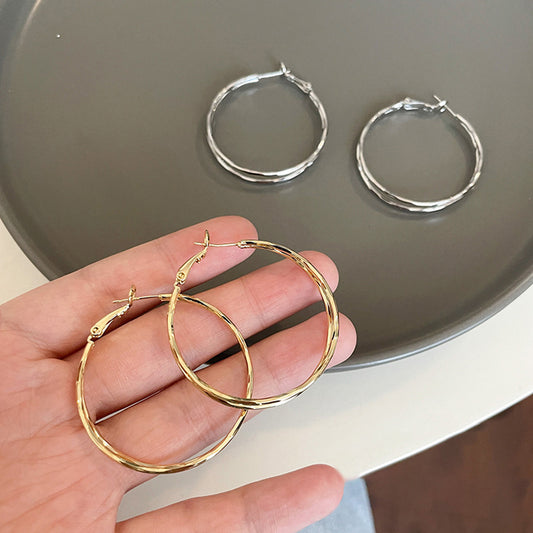 Earring Hoop Exaggerated Temperament Big Circle Double Layer HXEA1634