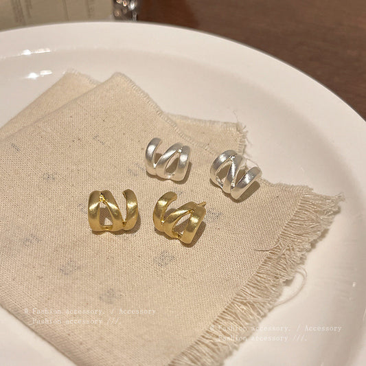 Earring Stud Unique Multi Layer HXEA1784