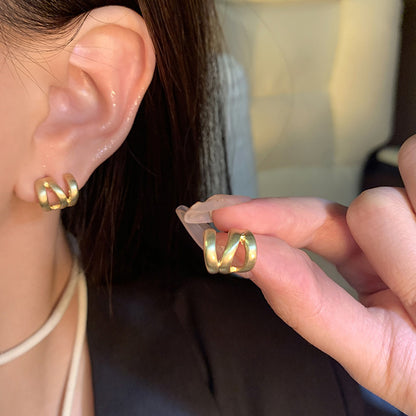 Earring Stud Unique Multi Layer HXEA1784