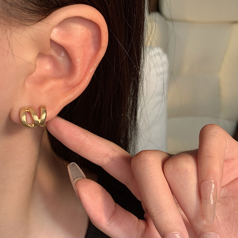 Earring Stud Unique Multi Layer HXEA1784