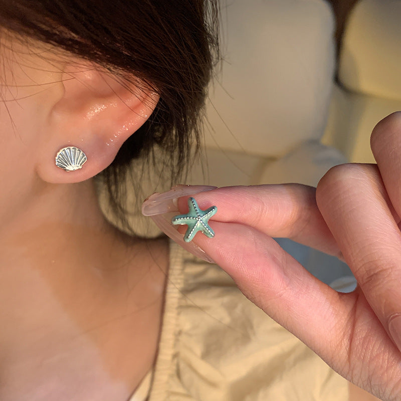 Earring Stud Exquisite Design Starfish Shell HXEA1788