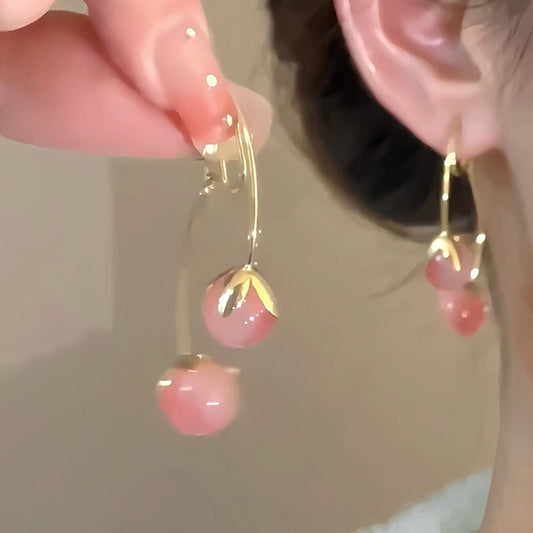 Earring Stud Super Fairy Sweet Pink Tomato HXEA1799