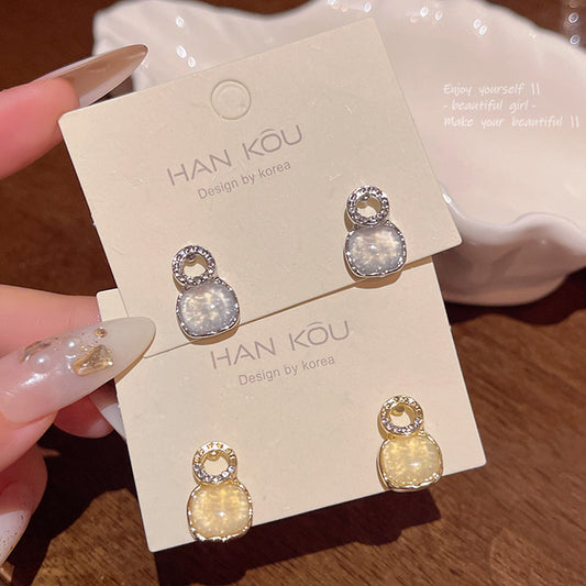 Earring Stud Light Luxury Niche Geometric HXEA1816