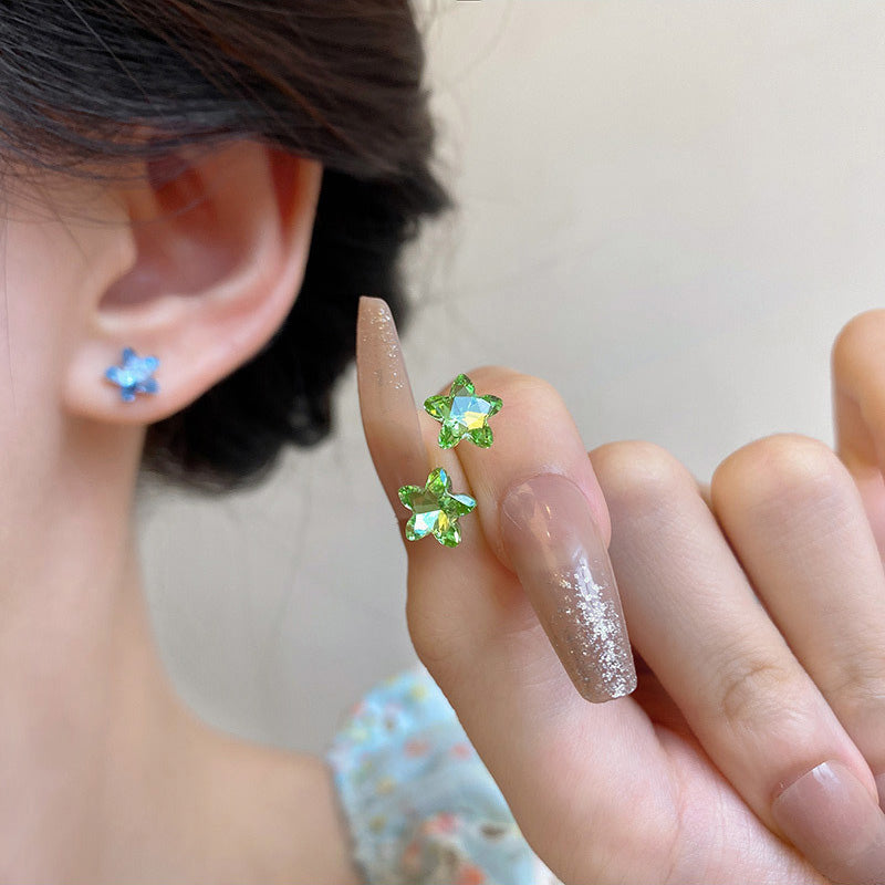 Earring Stud Mini Simple Star Zircon HXEA1827