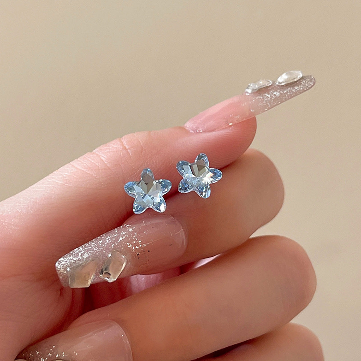 Earring Stud Mini Simple Star Zircon HXEA1827