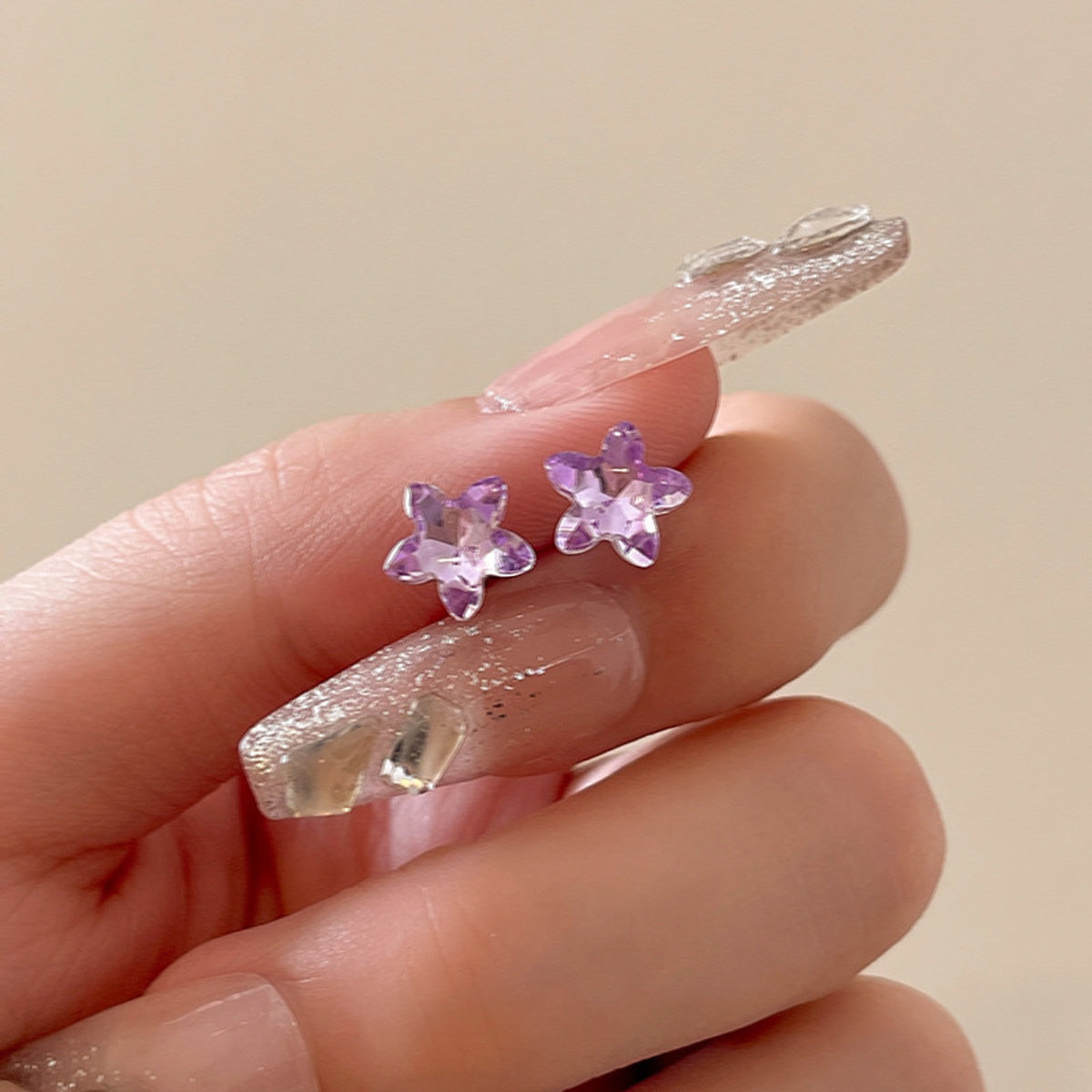 Earring Stud Mini Simple Star Zircon HXEA1827