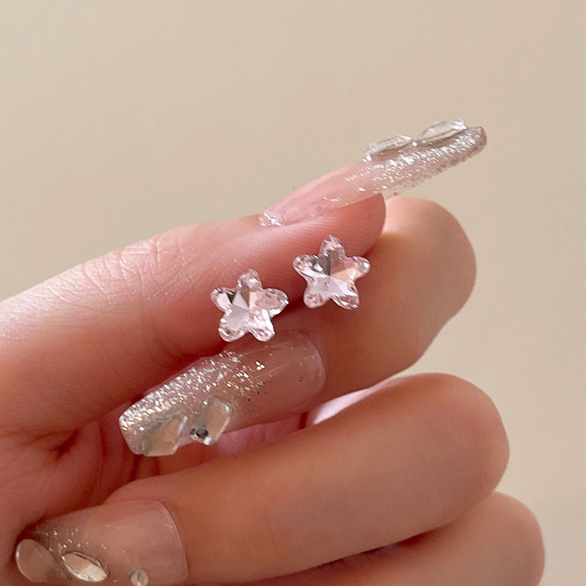 Earring Stud Mini Simple Star Zircon HXEA1827