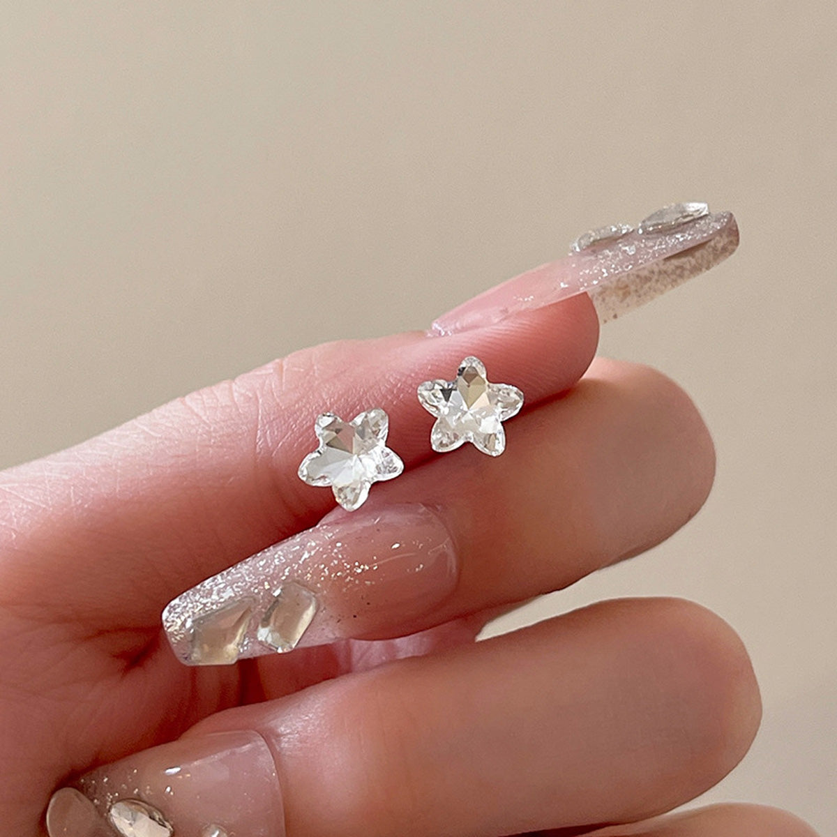 Earring Stud Mini Simple Star Zircon HXEA1827