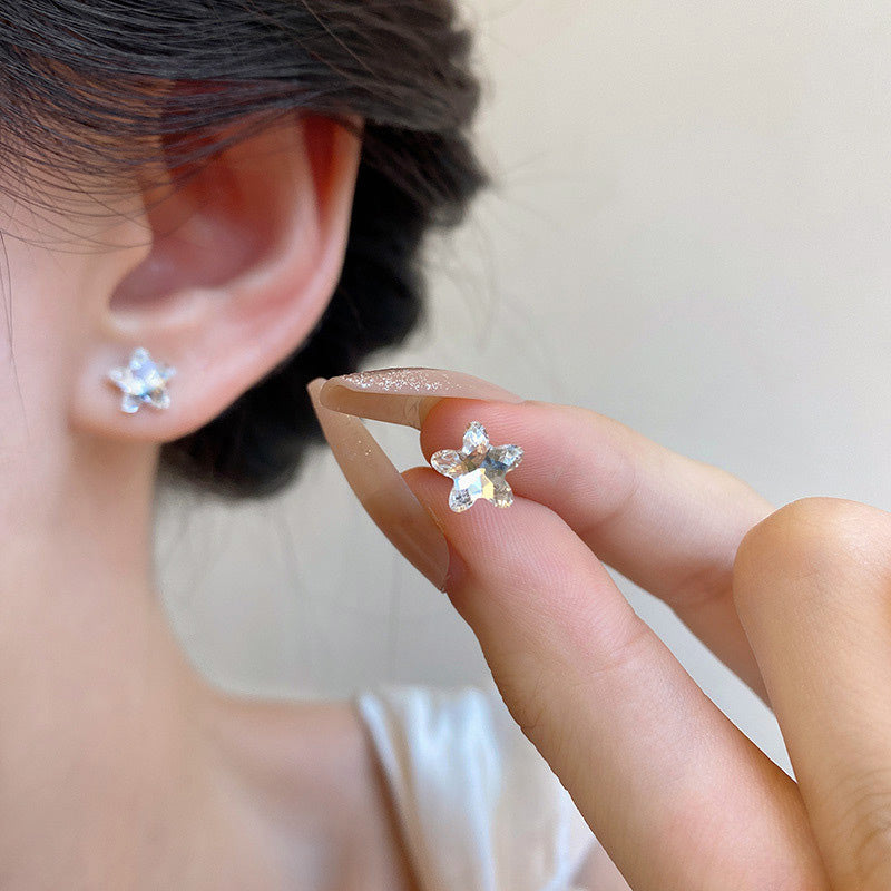 Earring Stud Mini Simple Star Zircon HXEA1827