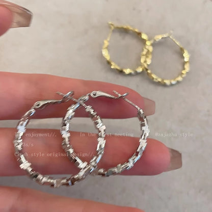 Earring Hoop Exaggerated Niche High End Large Circle HXEA1848