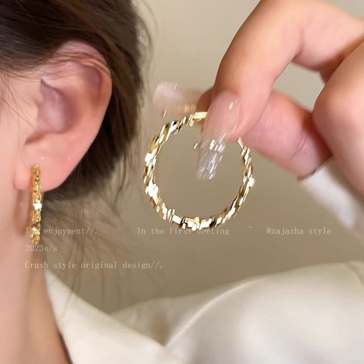 Earring Hoop Exaggerated Niche High End Large Circle HXEA1848