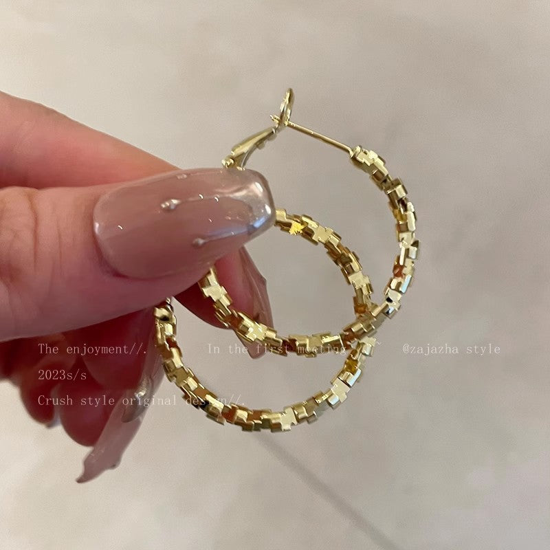 Earring Hoop Exaggerated Niche High End Large Circle HXEA1848