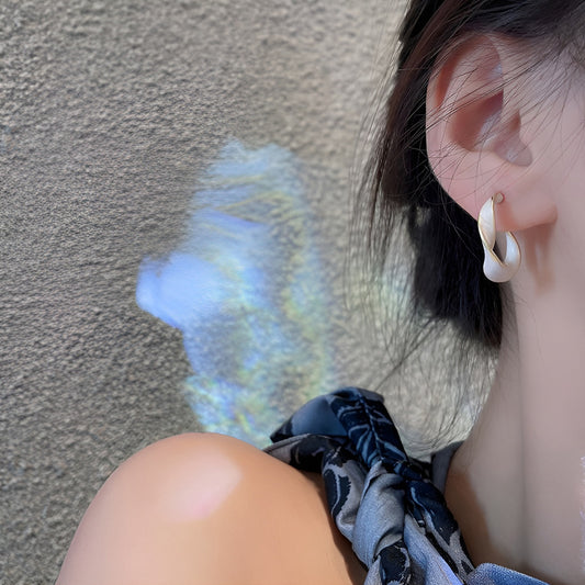 Earring Hoop Twisted HXEE4331