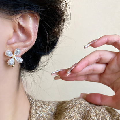 Earring Stud Super Fairy Pearl Flower HXEE4973