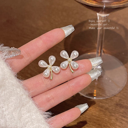 Earring Stud Super Fairy Pearl Flower HXEE4973