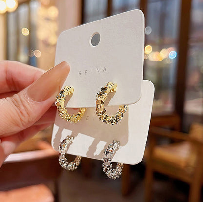 Earring Hoop Broken C Shaped HXEE5902