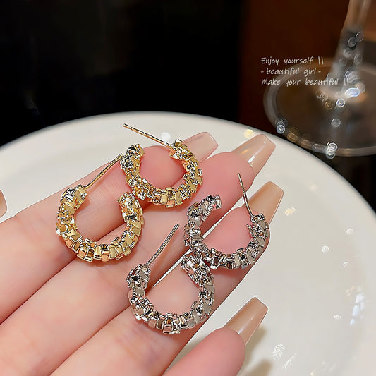 Earring Hoop Broken C Shaped HXEE5902
