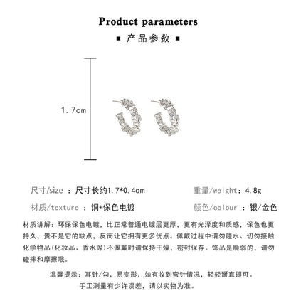 Earring Hoop Broken C Shaped HXEE5902