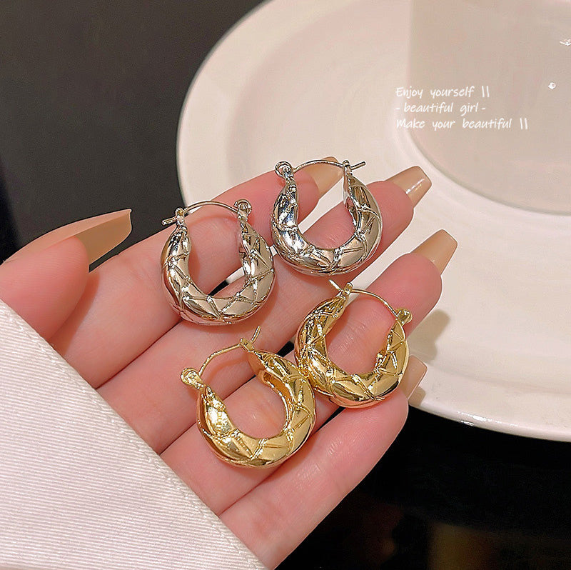 Earring Hoop Geometric Retro HXEE5938