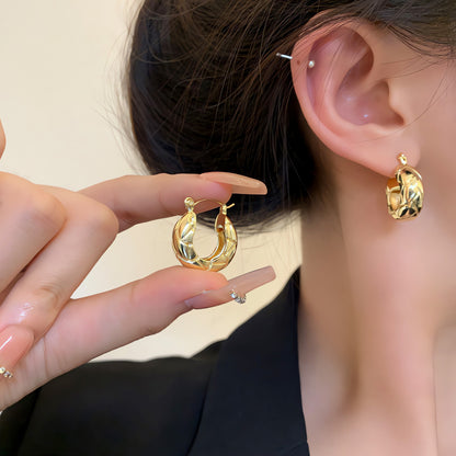 Earring Hoop Geometric Retro HXEE5938