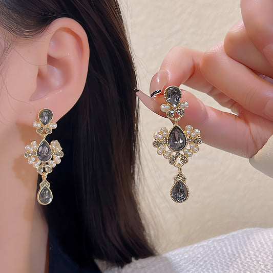 Earring Stud Long Baroque Palace HXLA0893