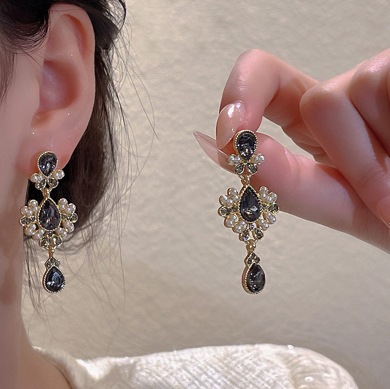 Earring Stud Long Baroque Palace HXLA0893