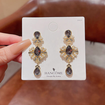Earring Stud Long Baroque Palace HXLA0893