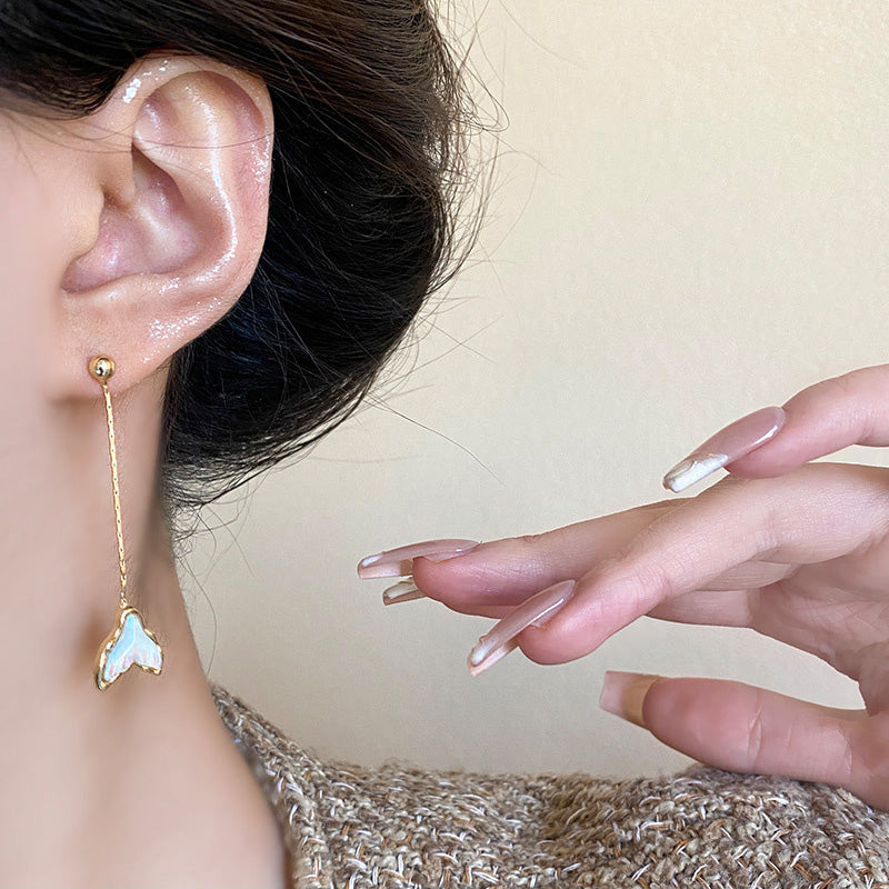 Earring Long High End Versatile Temperament Fishtail HXLA1301