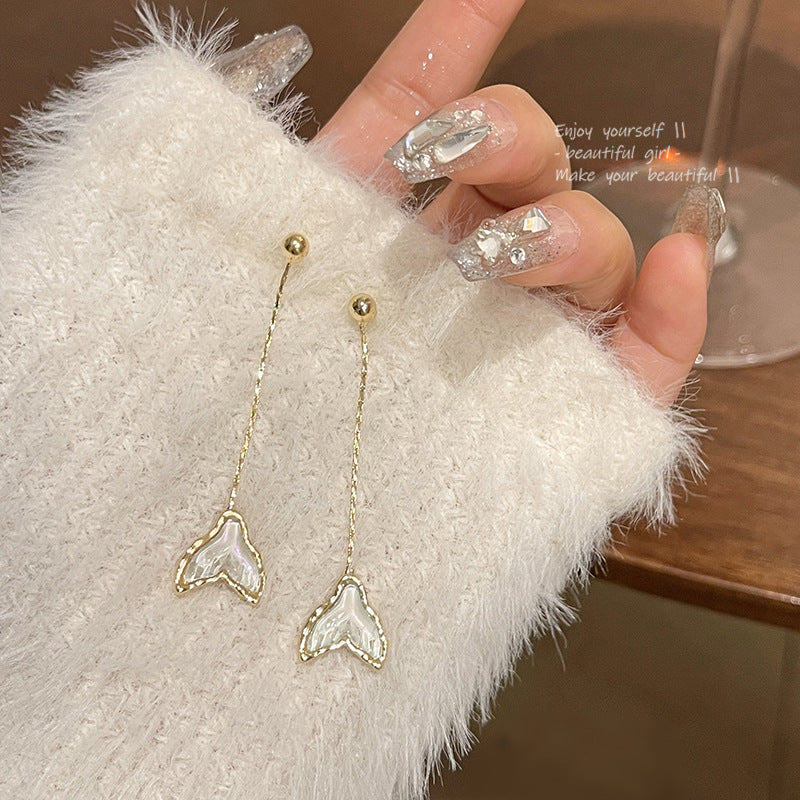 Earring Long High End Versatile Temperament Fishtail HXLA1301