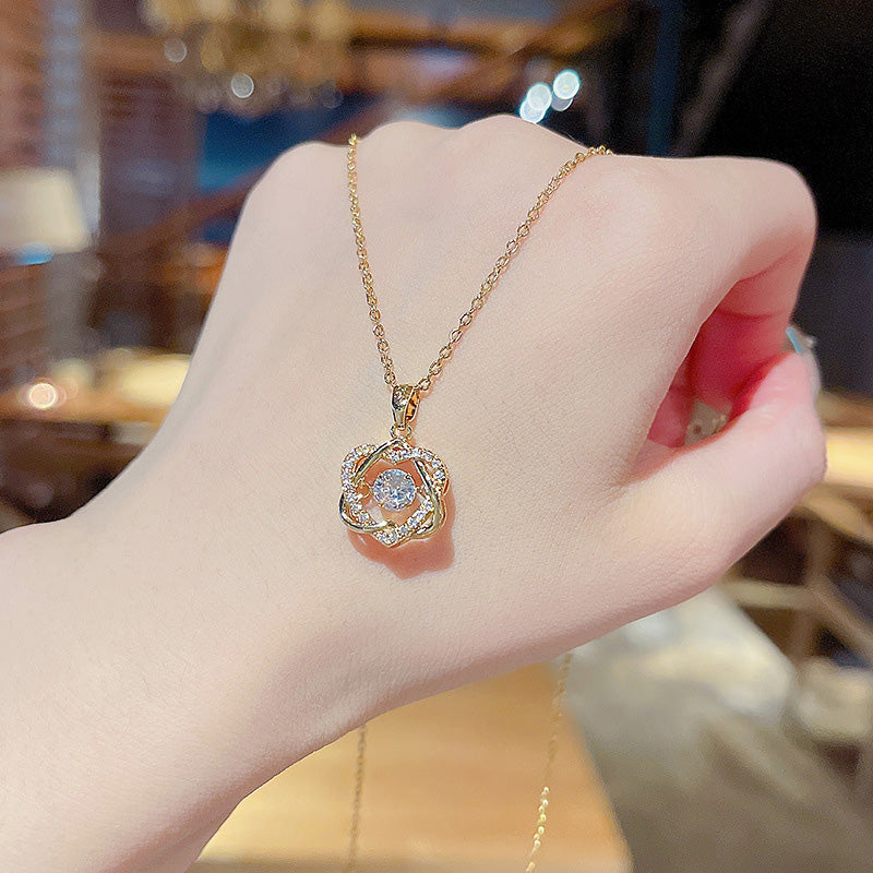Necklace Heart Zircon Pendant HXNX0760
