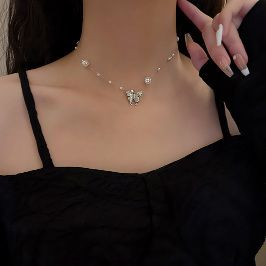 Necklace Pearl Butterfly HXNX0875