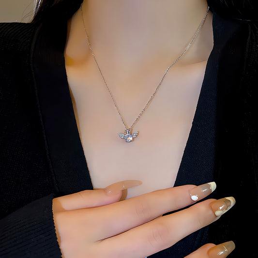 Necklace Angel Wings Crown HXNX1075