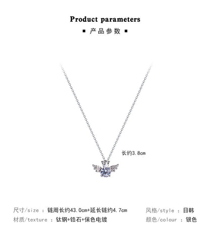 Necklace Angel Wings Crown HXNX1075