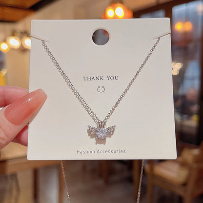Necklace Angel Wings Crown HXNX1075