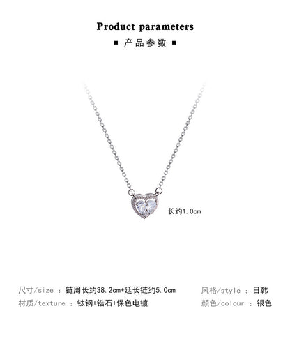 Necklace Refine Zircon Heart HXNX1114