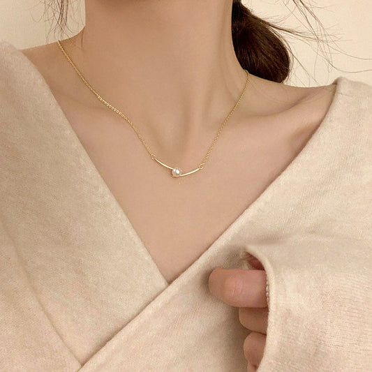 Necklace Single Pearl Pendant HXNX1128