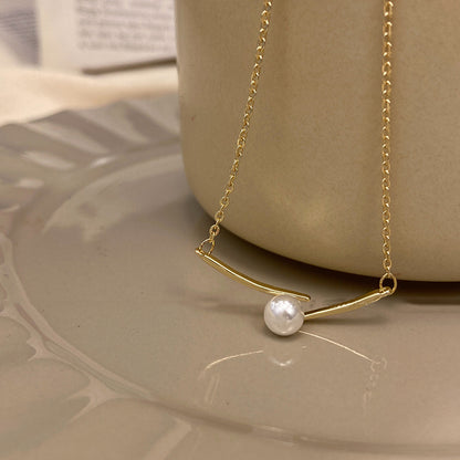 Necklace Single Pearl Pendant HXNX1128
