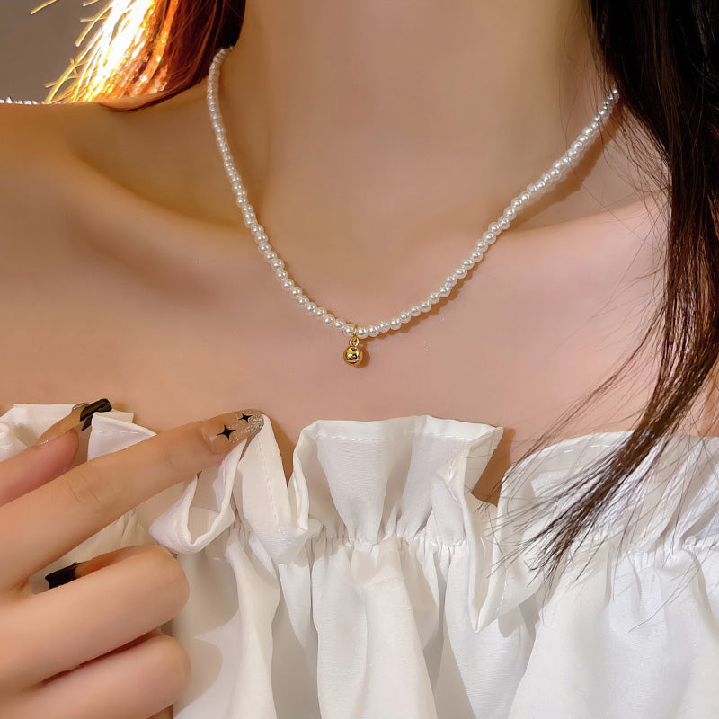Necklace Millet Beads Pearl HXNX1149