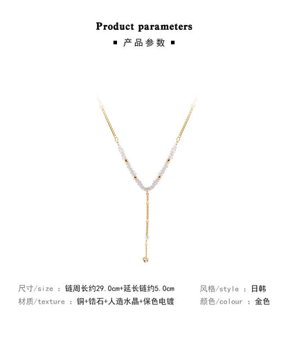 Necklace Niche Long Tassel Pearl HXNX1156