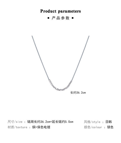 Necklace Niche Versatile Temperament Small Square HXNX1162