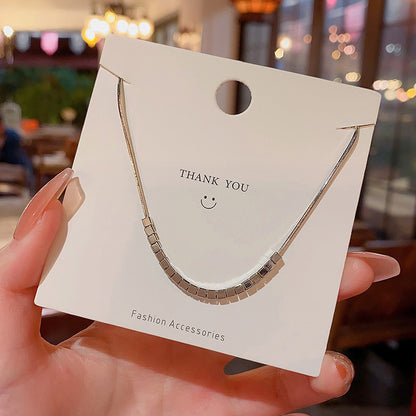 Necklace Niche Versatile Temperament Small Square HXNX1162