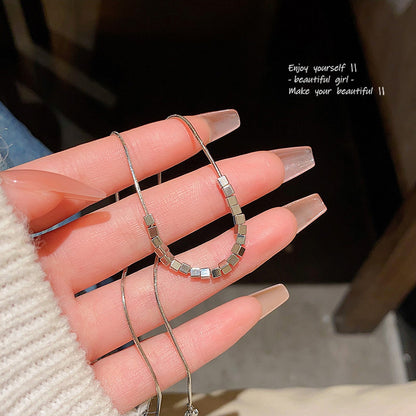 Necklace Niche Versatile Temperament Small Square HXNX1162