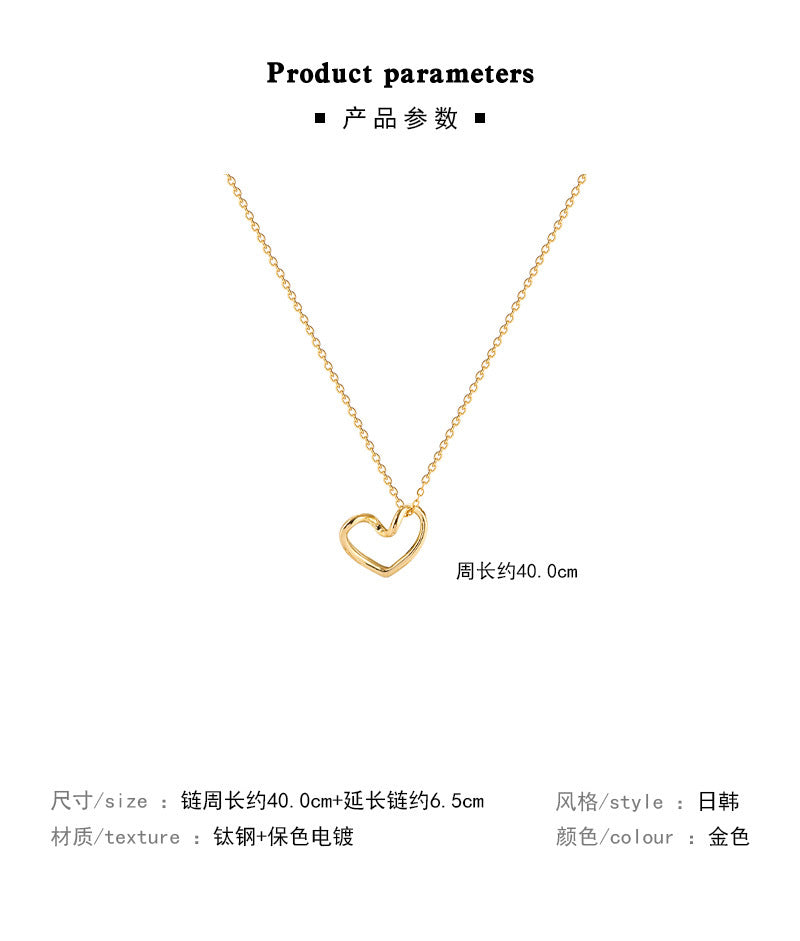 Necklace Simple Hollow Heart HXNX1191