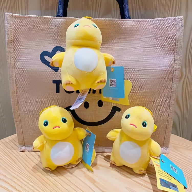 Gantungan Kunci Tas Boneka Karakter Nailong Plush Doll Keychain Premium Dino Kuning