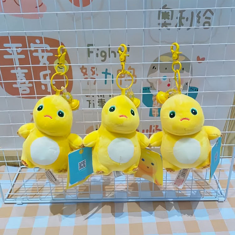 Gantungan Kunci Tas Boneka Karakter Nailong Plush Doll Keychain Premium Dino Kuning