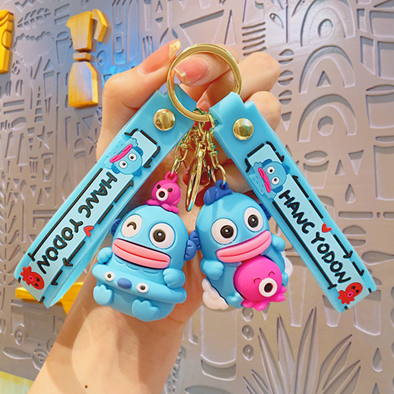 Gantungan Kunci Desain Kartun Lucu 3D Hangyodon Manusia Ikan