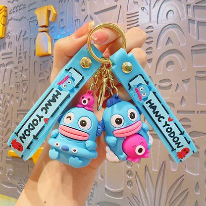 Gantungan Kunci Desain Kartun Lucu 3D Hangyodon Manusia Ikan
