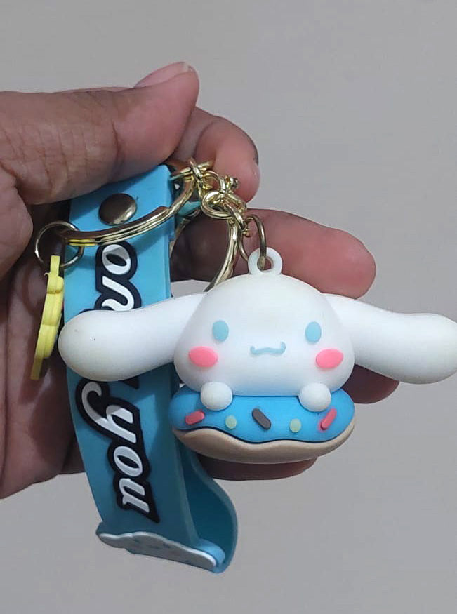 Gantungan Kunci Desain Kartun Sanrio 3D Hello Kitty Melody Cinnamoroll Kuromi